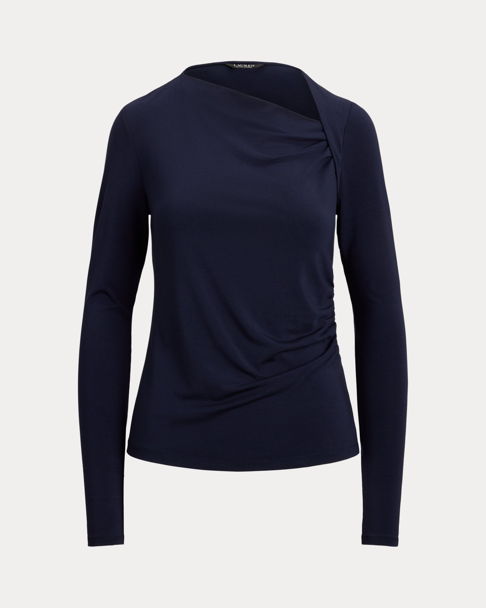 Ralph Lauren Stretch Jersey Asymmetrical Top