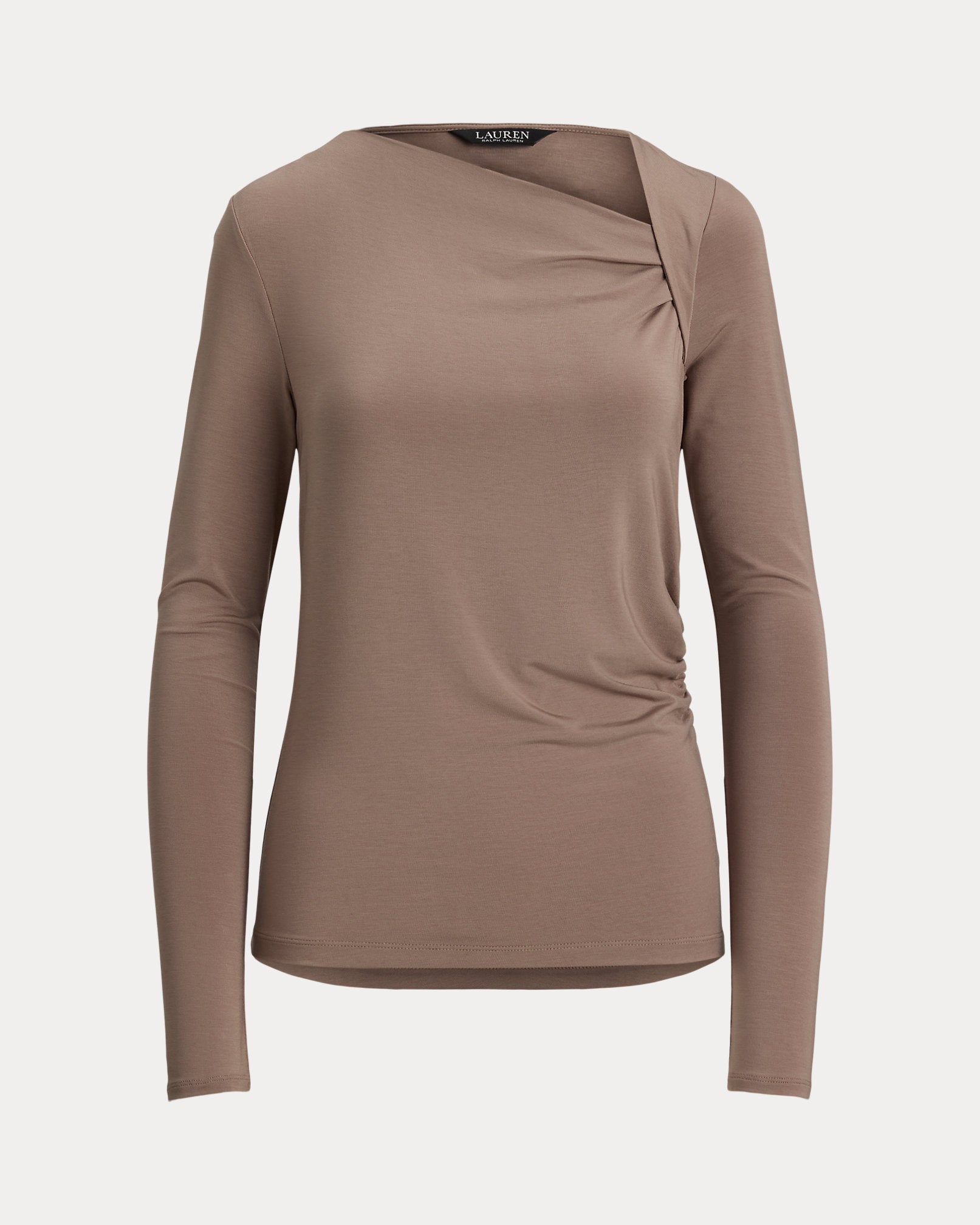 Ralph Lauren Stretch Jersey Asymmetrical Top