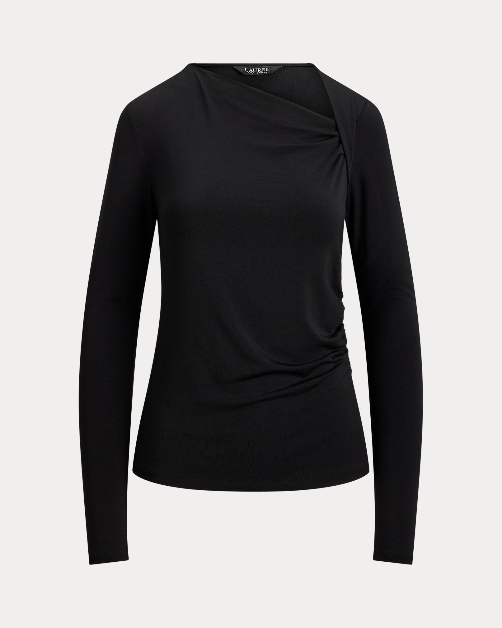 Ralph Lauren Stretch Jersey Asymmetrical Top