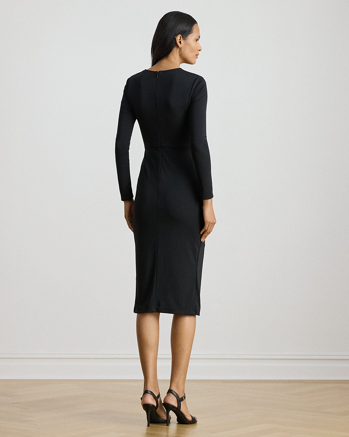 Ralph Lauren BuckleTrim Stretch Jersey Dress