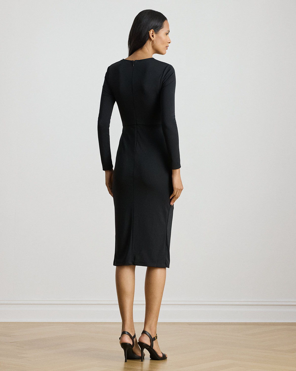 Ralph Lauren BuckleTrim Stretch Jersey Dress