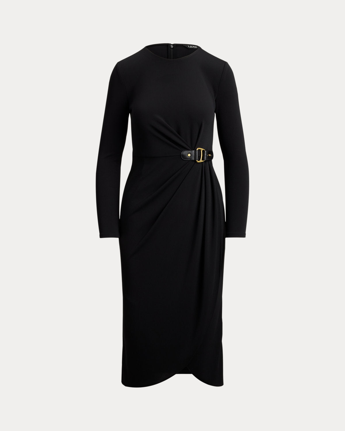Ralph Lauren BuckleTrim Stretch Jersey Dress
