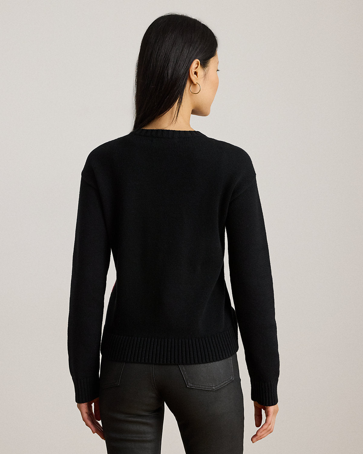 Ralph Lauren ColorBlocked Crest Cotton Sweater