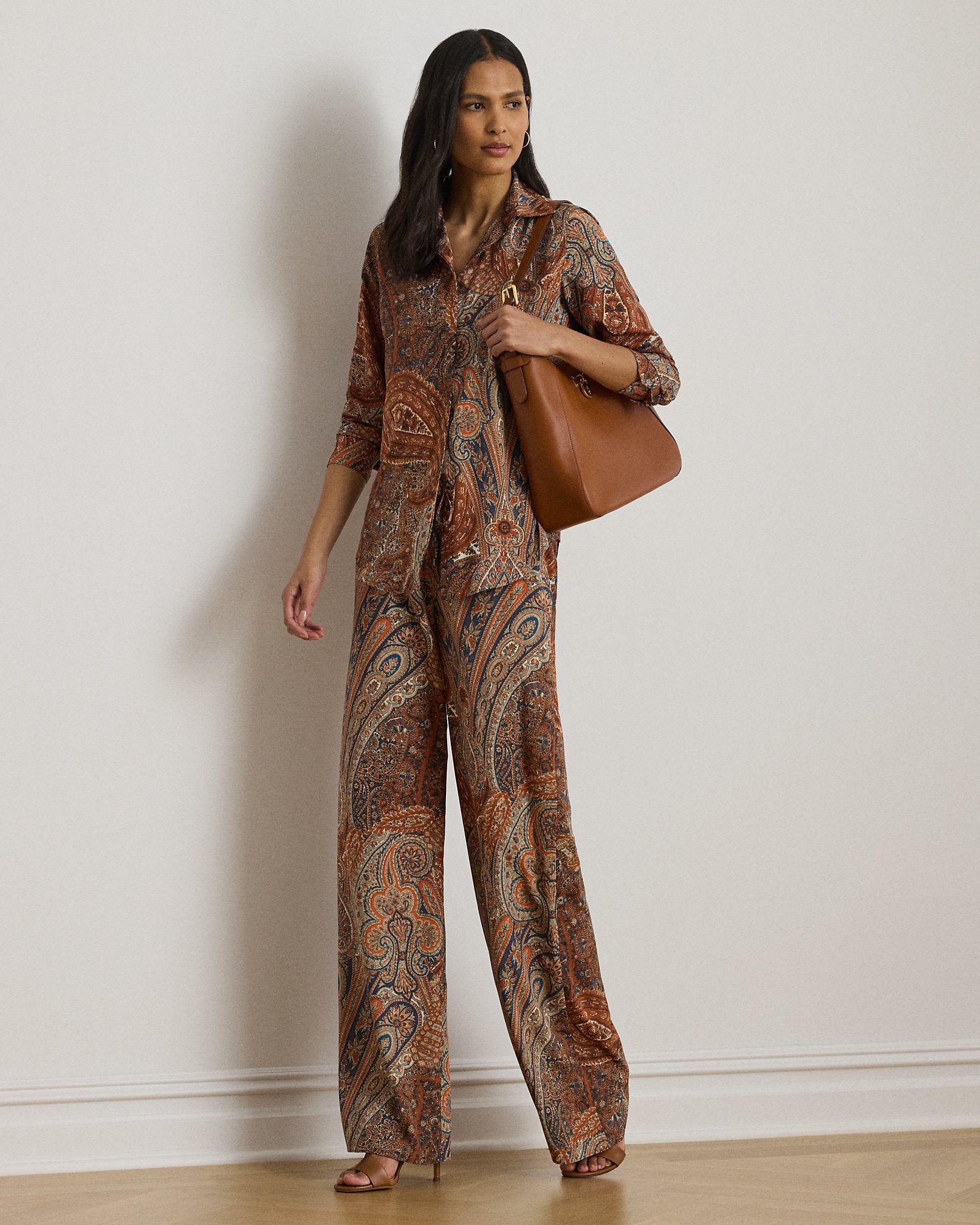 Ralph Lauren Classic Fit Paisley Crepe Shirt