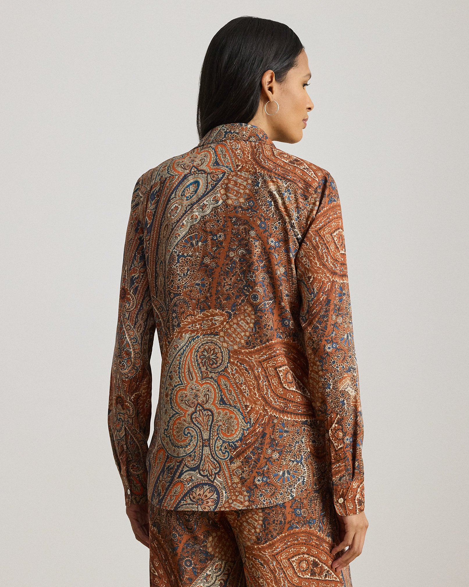 Ralph Lauren Classic Fit Paisley Crepe Shirt