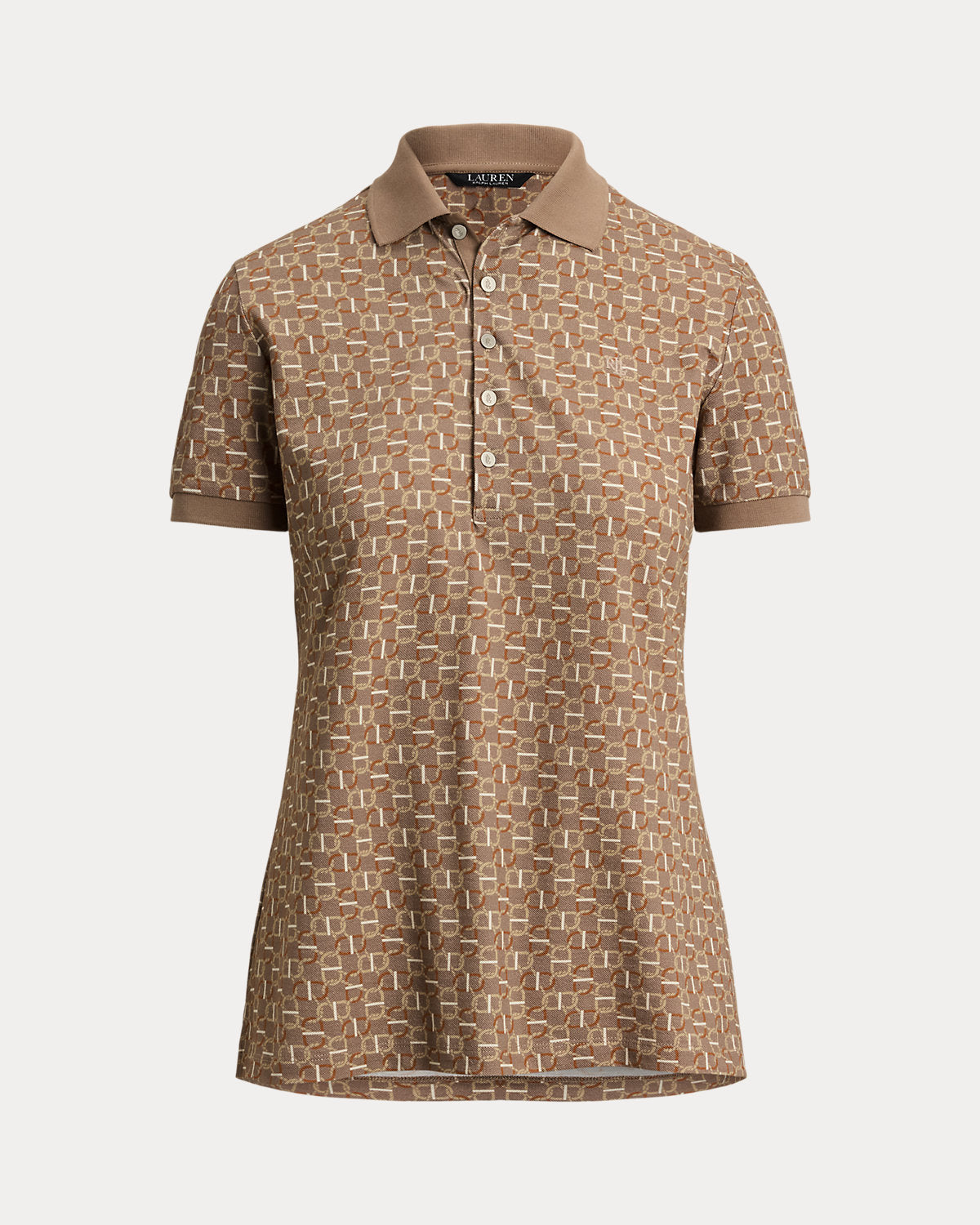 Ralph Lauren GeoPrint Stretch Piqué Polo Shirt
