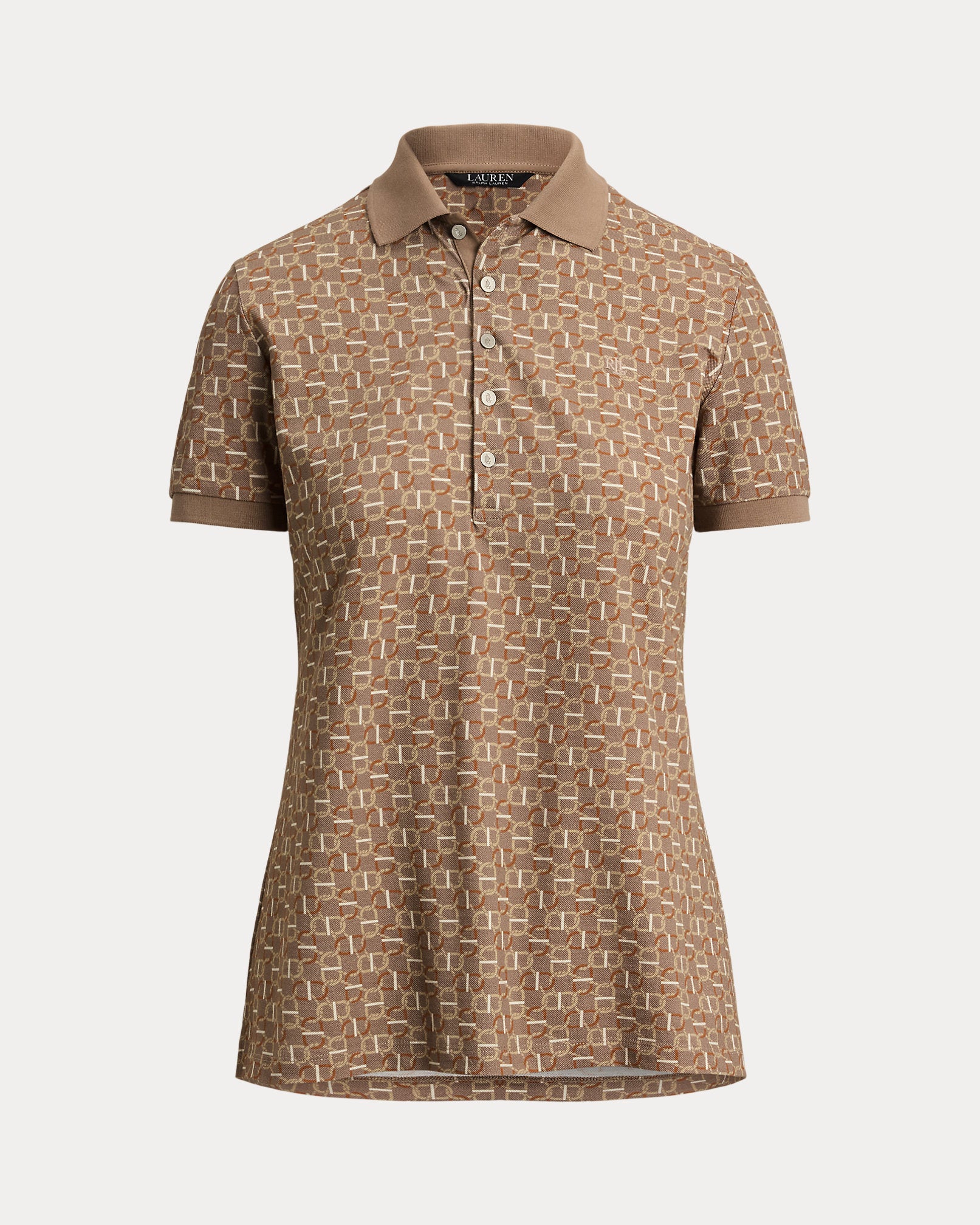 Ralph Lauren GeoPrint Stretch Piqué Polo Shirt