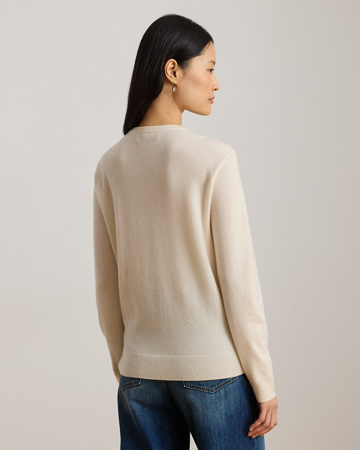 Ralph Lauren Embroidered Cashmere Crewneck Sweater