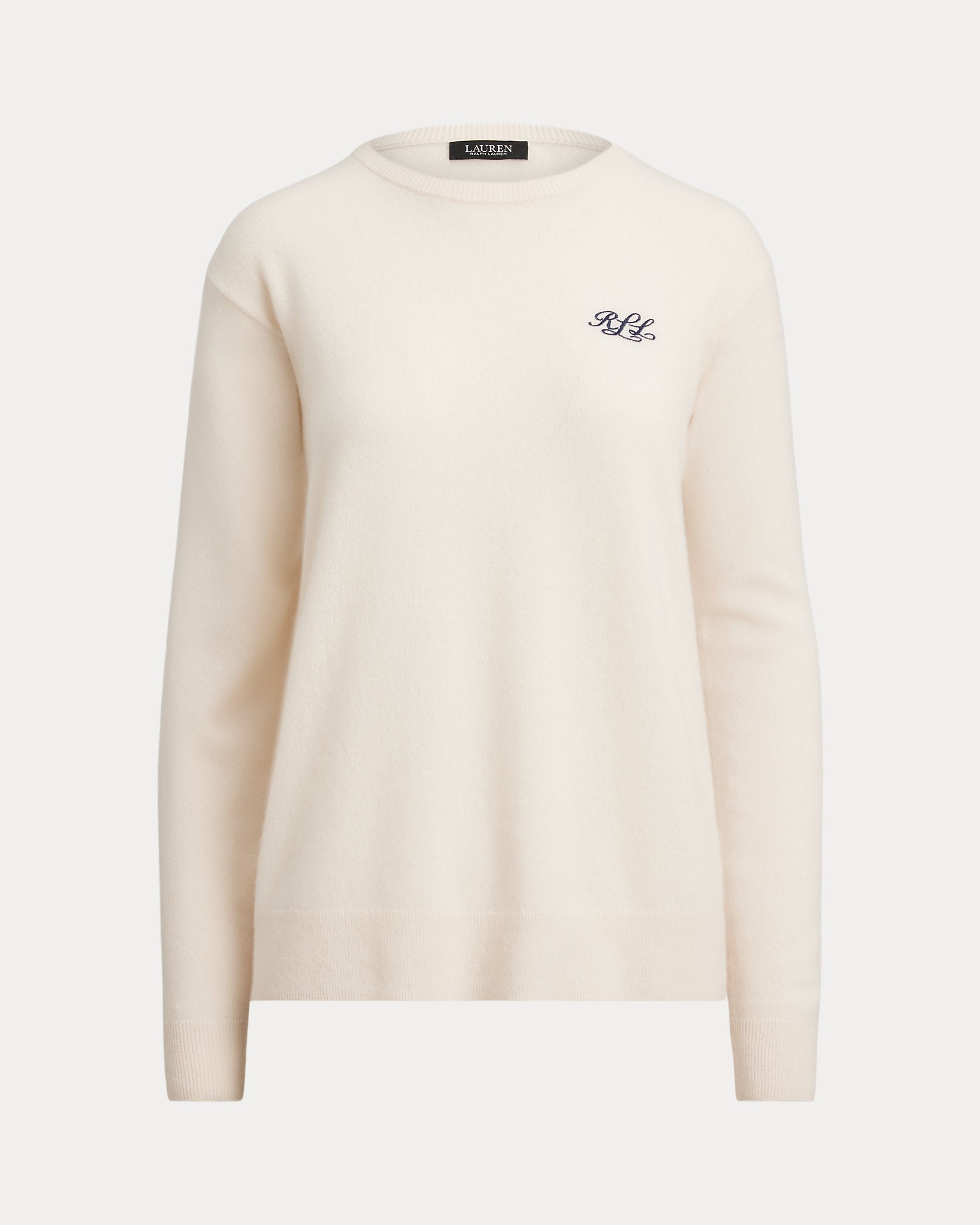 Ralph Lauren Embroidered Cashmere Crewneck Sweater