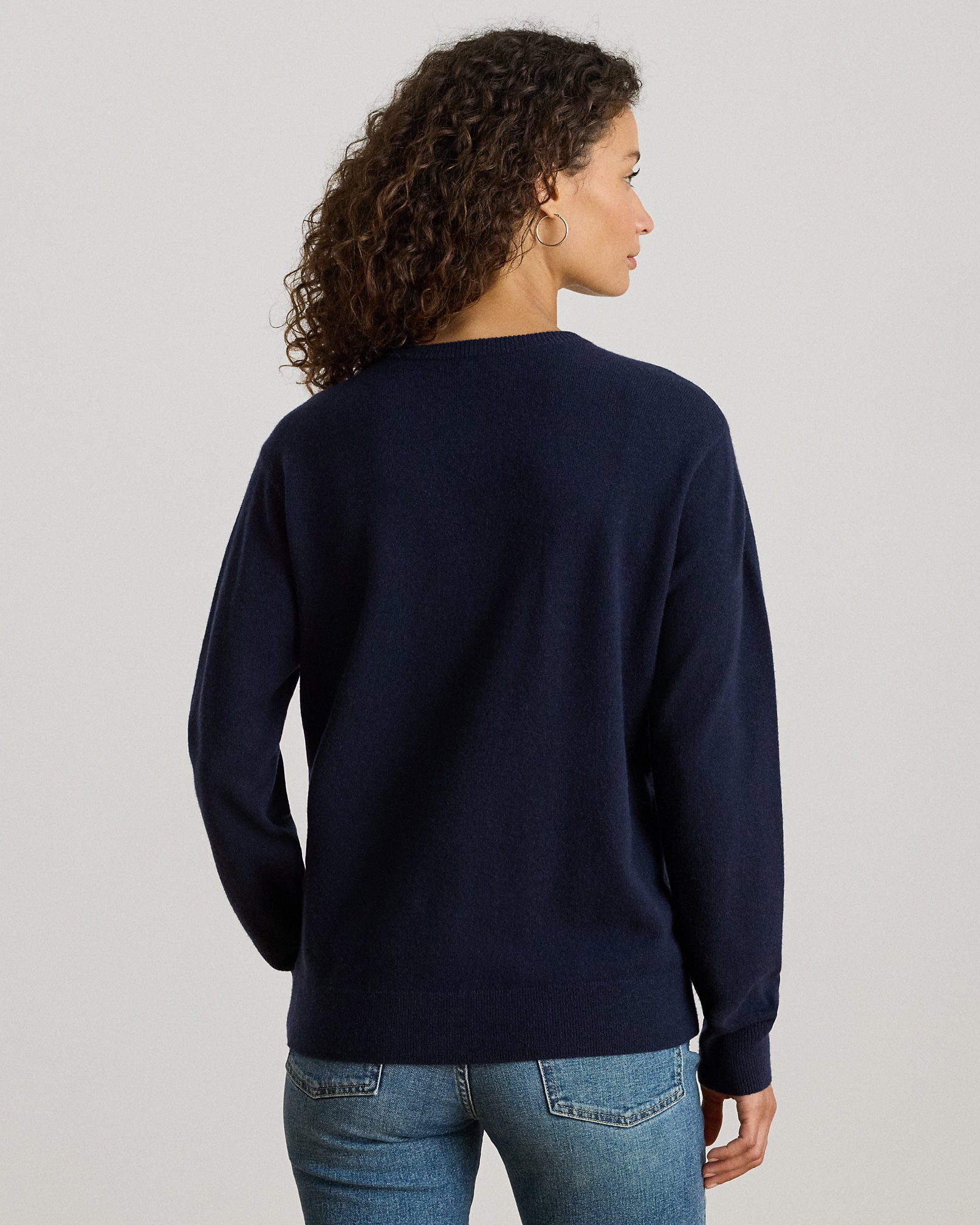 Ralph Lauren Embroidered Cashmere Crewneck Sweater