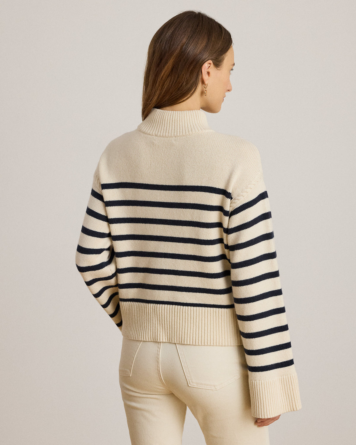 Ralph Lauren Striped WoolBlend Mockneck Sweater