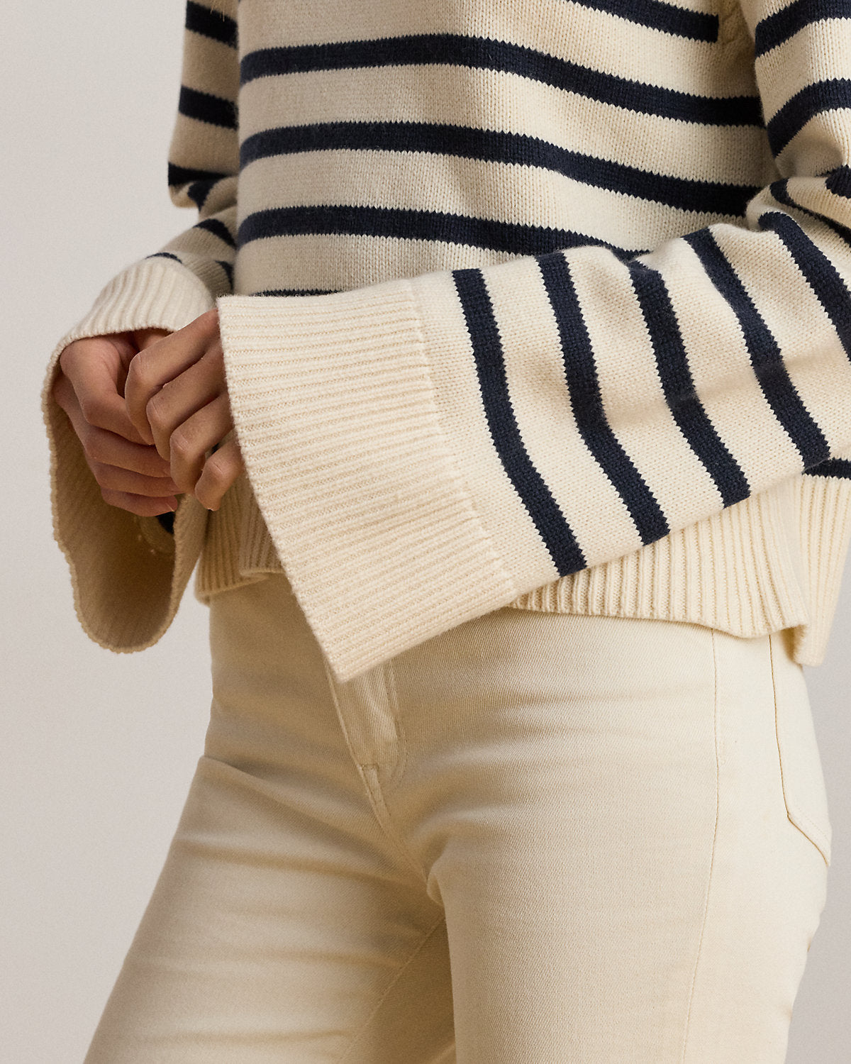 Ralph Lauren Striped WoolBlend Mockneck Sweater
