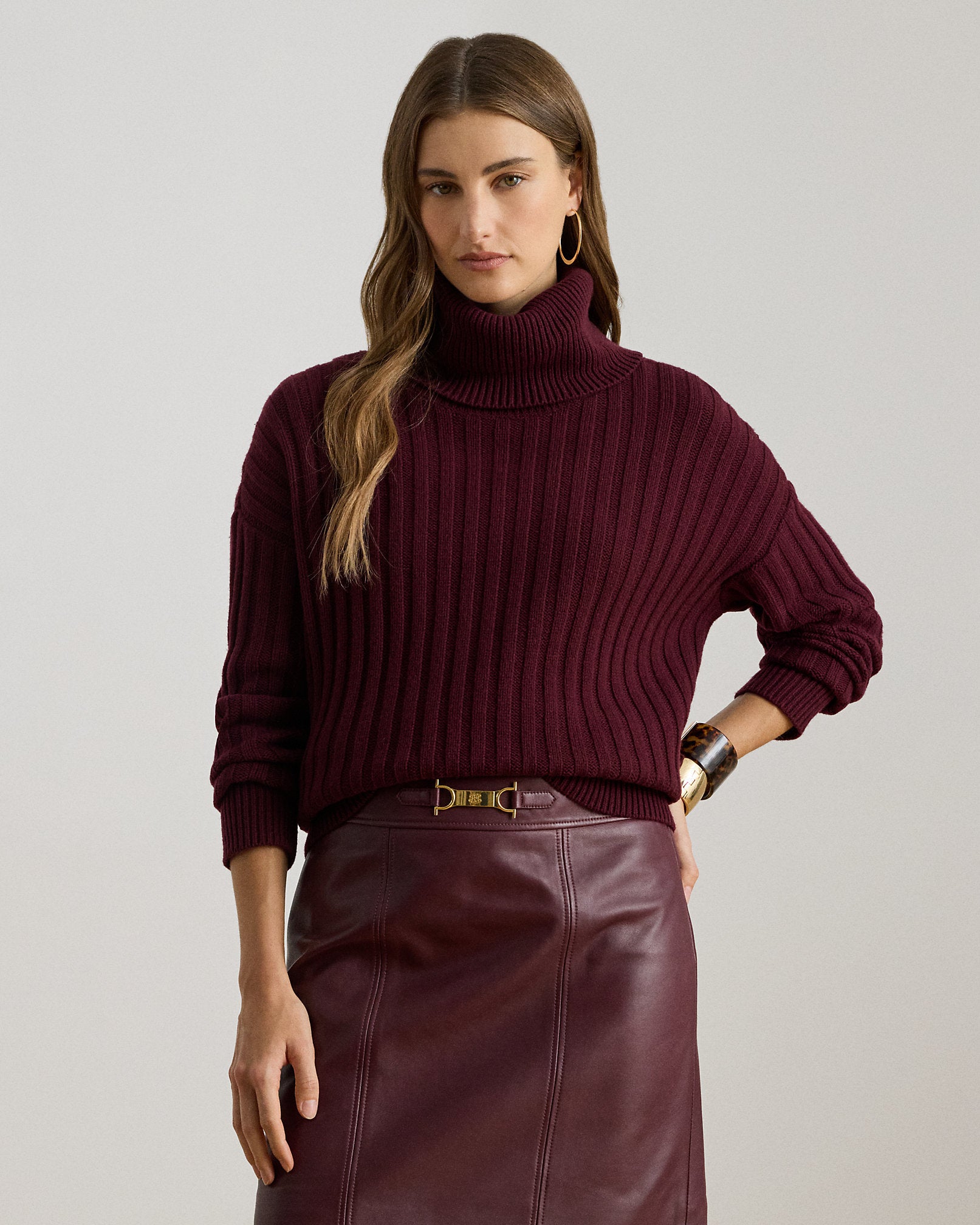 Ralph Lauren WoolBlend Oversize Turtleneck Sweater