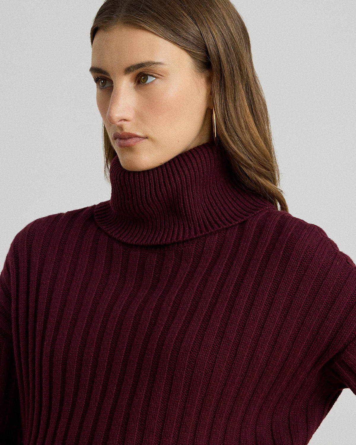Ralph Lauren WoolBlend Oversize Turtleneck Sweater