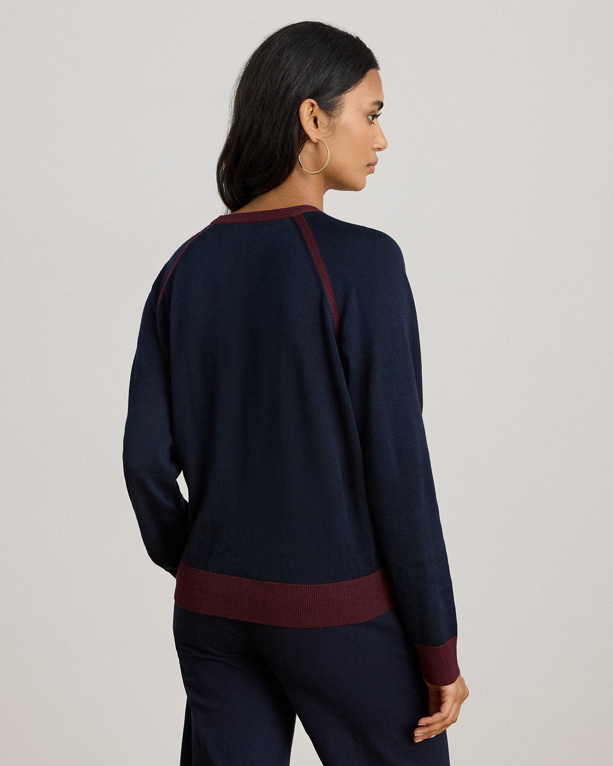 Ralph Lauren EquestrianPrint CottonBlend Sweater