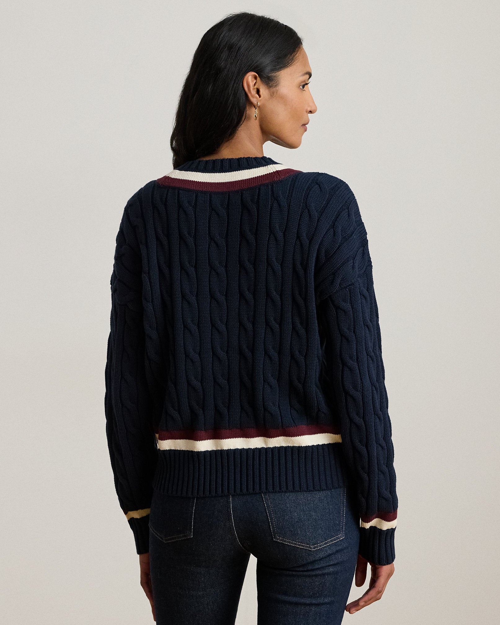 Ralph Lauren CableKnit Cotton Cricket Sweater