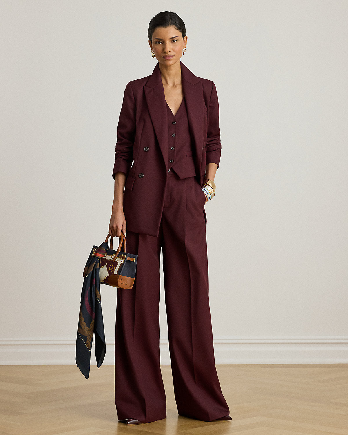 Ralph Lauren DoubleBreasted WoolBlend Twill Blazer