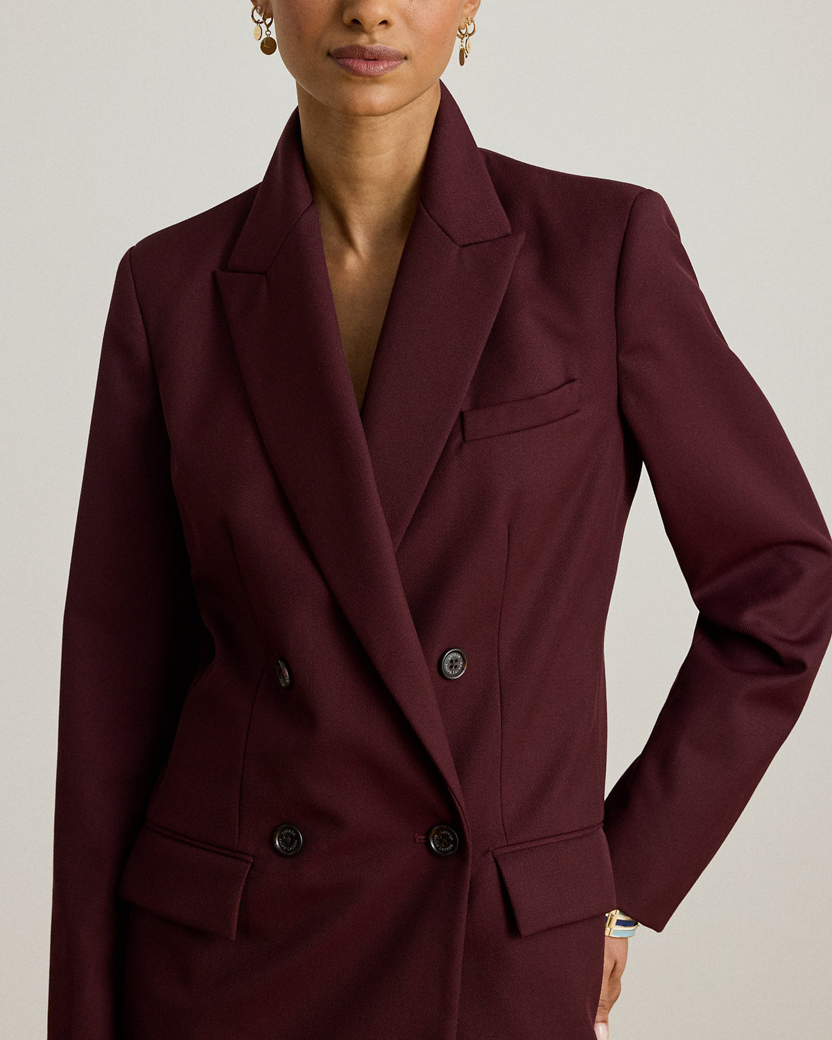 Ralph Lauren DoubleBreasted WoolBlend Twill Blazer
