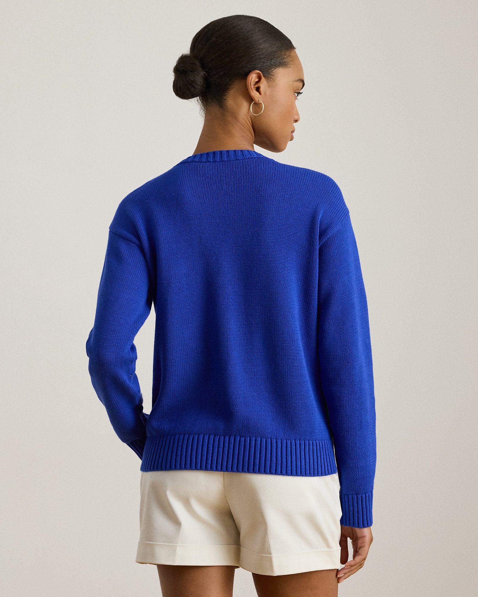 Ralph Lauren ColorBlocked Combed Cotton Sweater