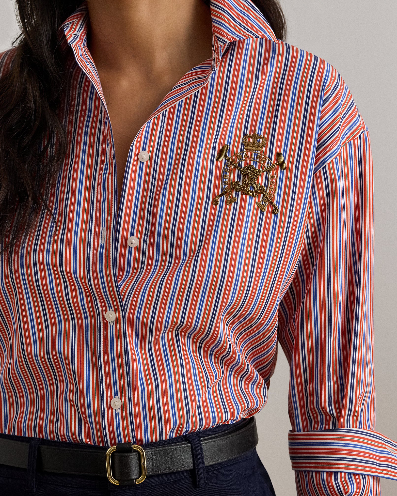Ralph Lauren Relaxed Fit Striped Broadcloth Shirt