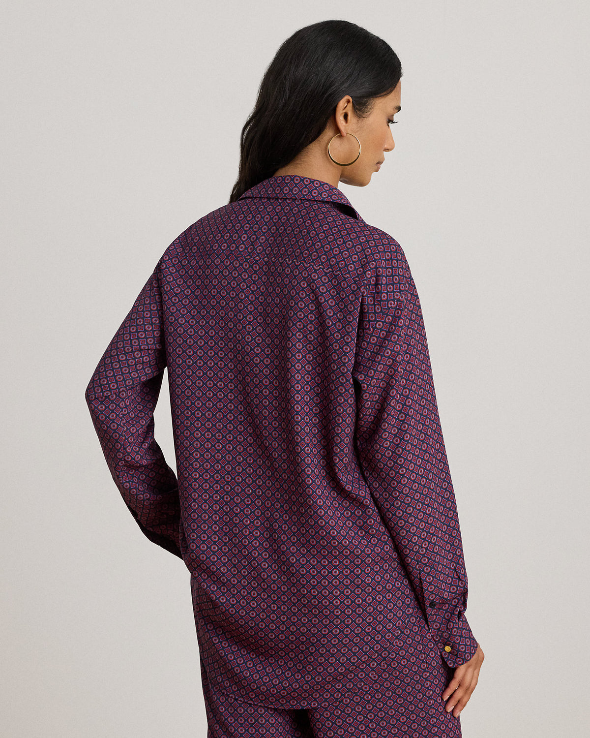 Ralph Lauren Relaxed Fit FoulardPrint Crepe Shirt