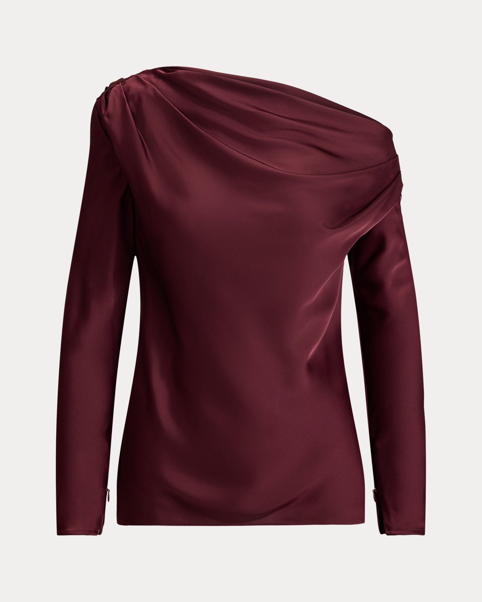 Ralph Lauren Satin Charmeuse OfftheShoulder Blouse