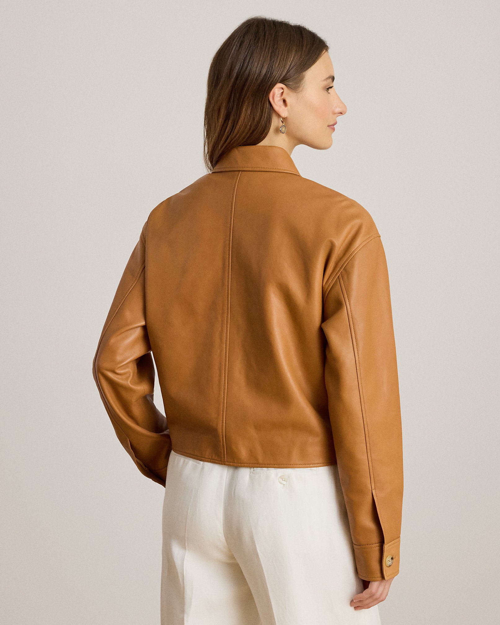 Ralph Lauren Lambskin Cropped Jacket