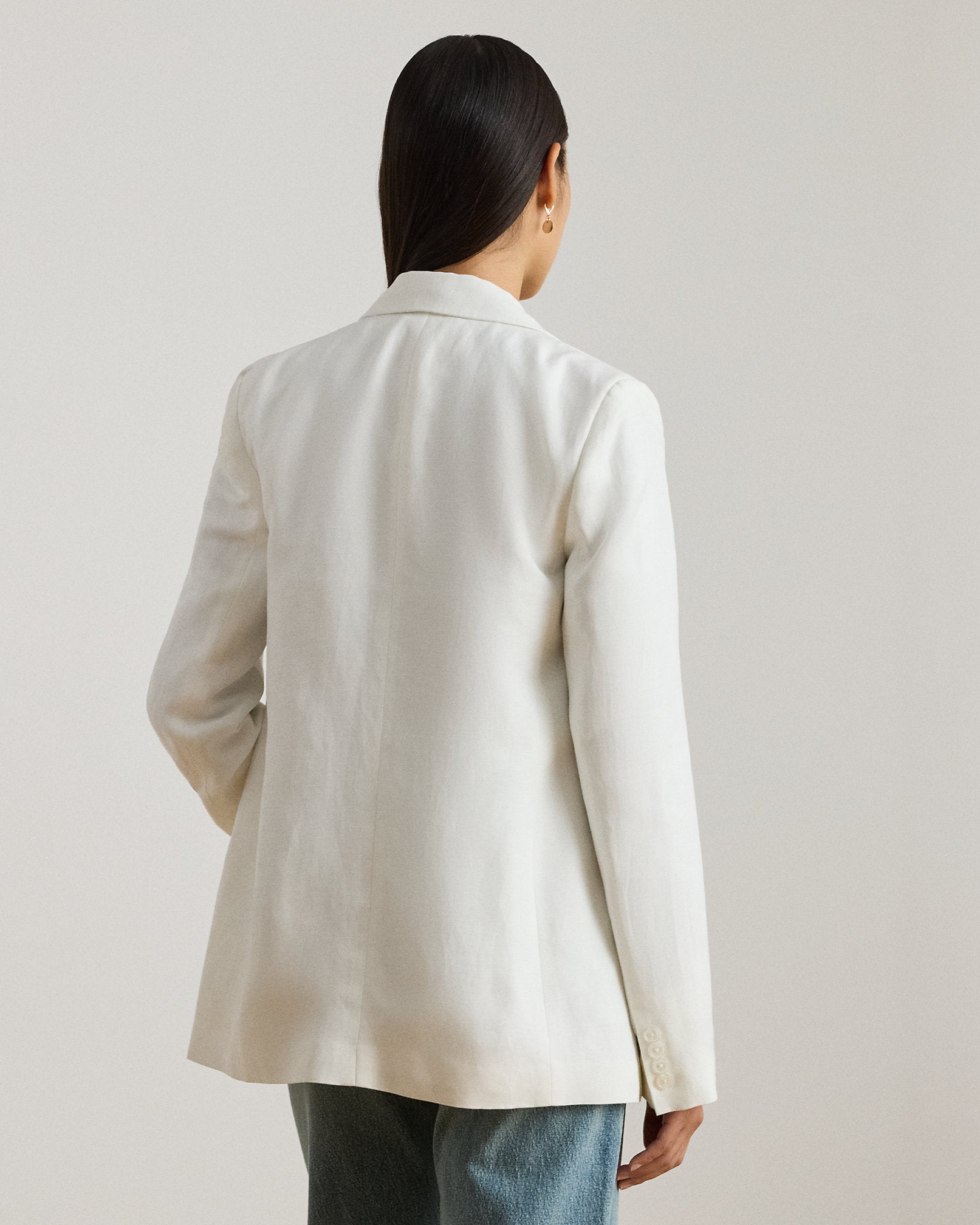 Ralph Lauren DoubleBreasted LinenBlend Twill Blazer