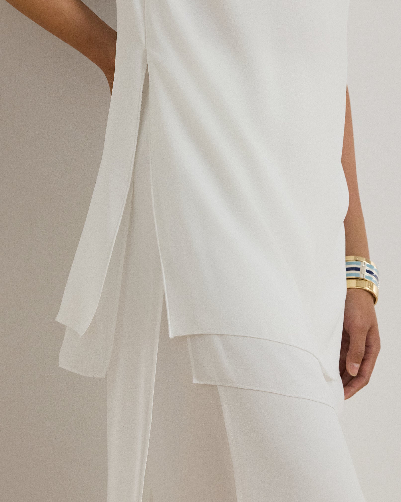 Ralph Lauren DoubleFaced Georgette Sleeveless Tunic