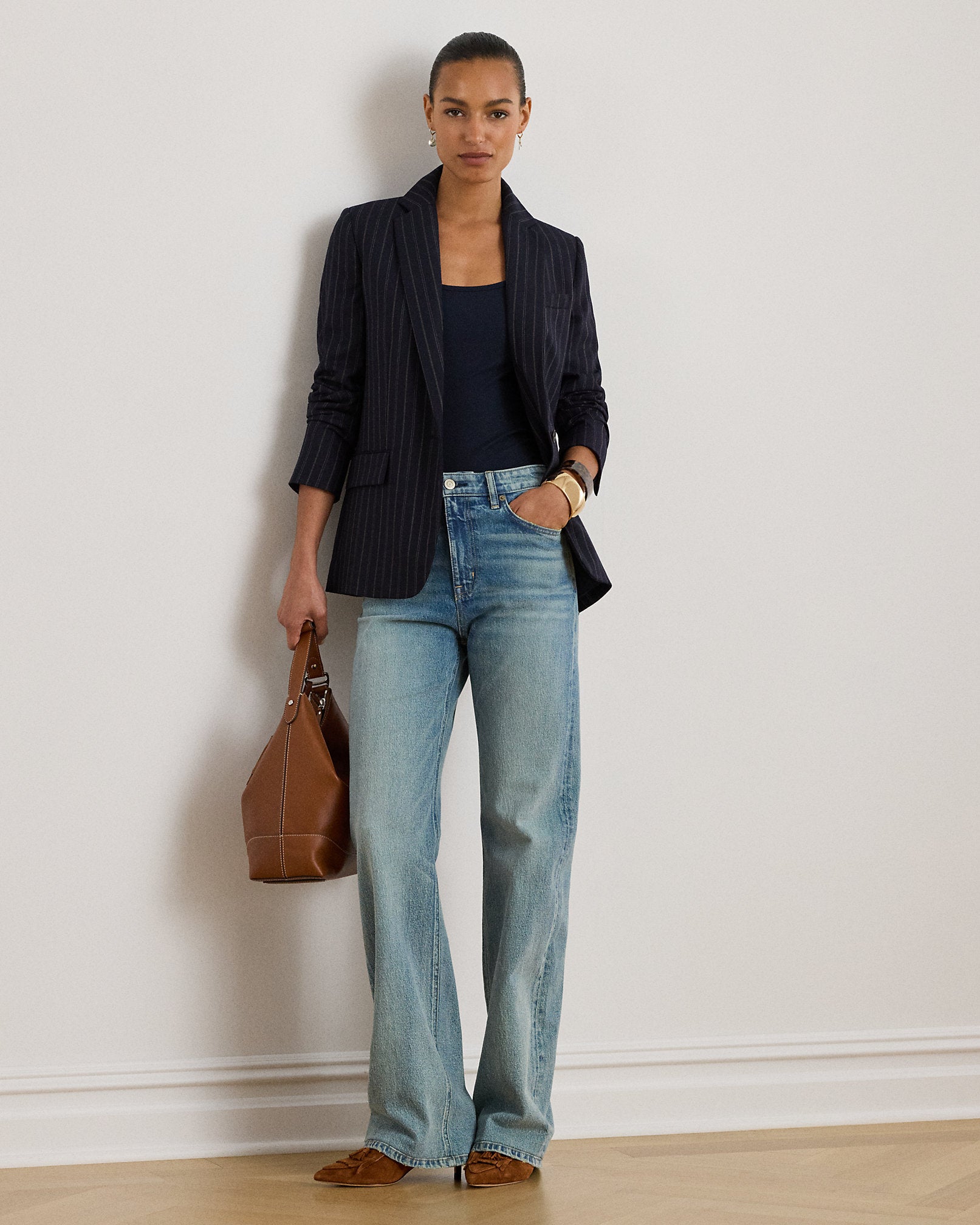 Ralph Lauren Striped WoolBlend Twill Blazer