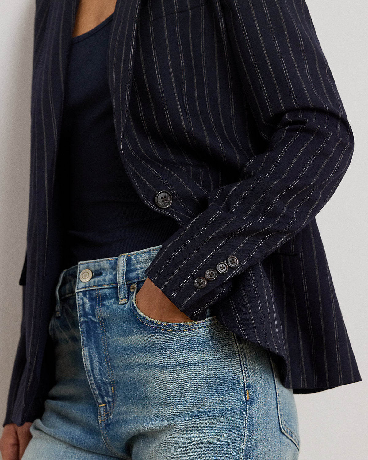 Ralph Lauren Striped WoolBlend Twill Blazer