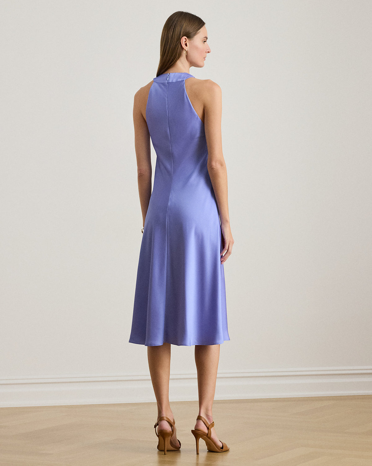 Ralph Lauren Satin Charmeuse Halter Dress