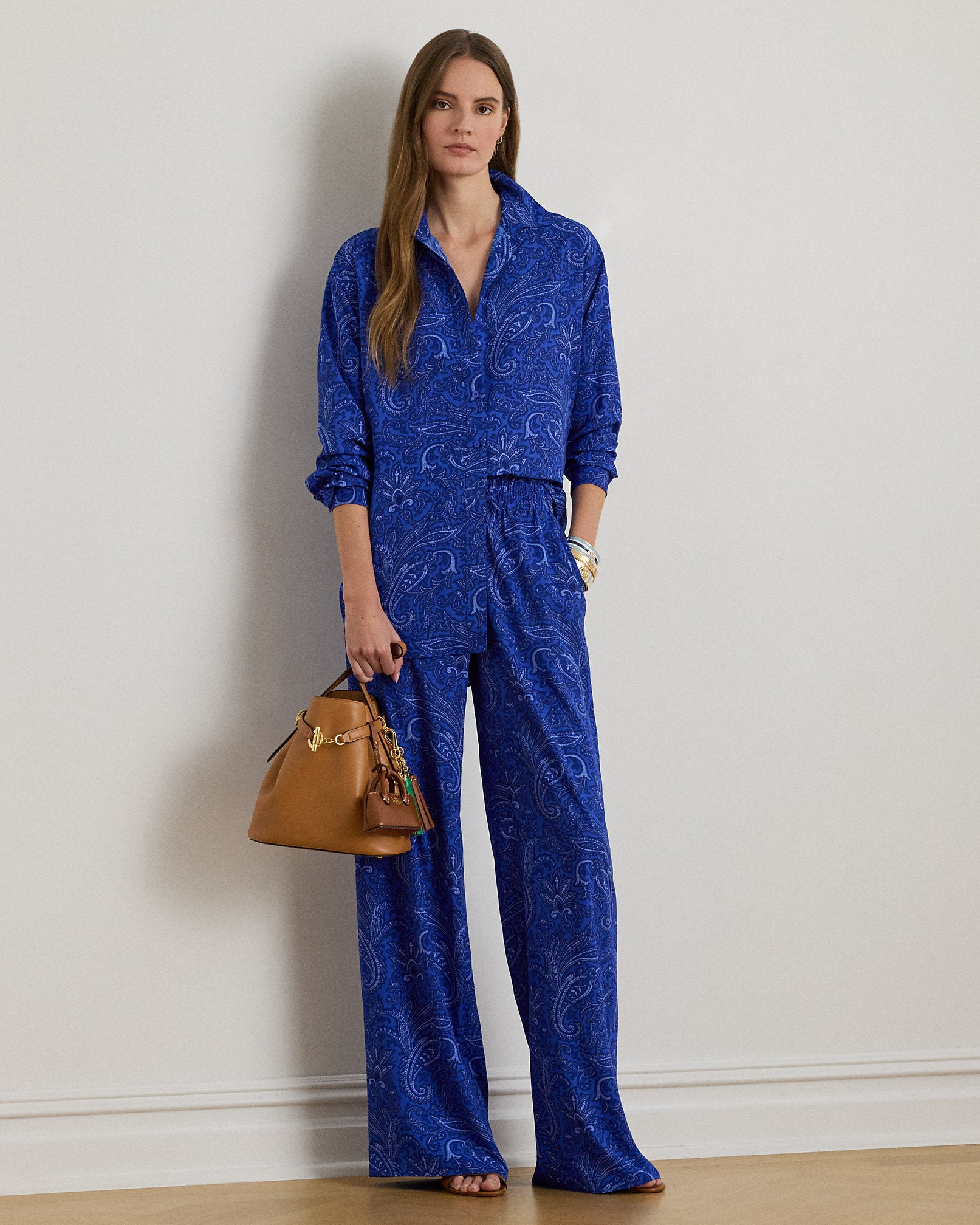 Ralph Lauren Relaxed Fit Paisley Crepe Shirt