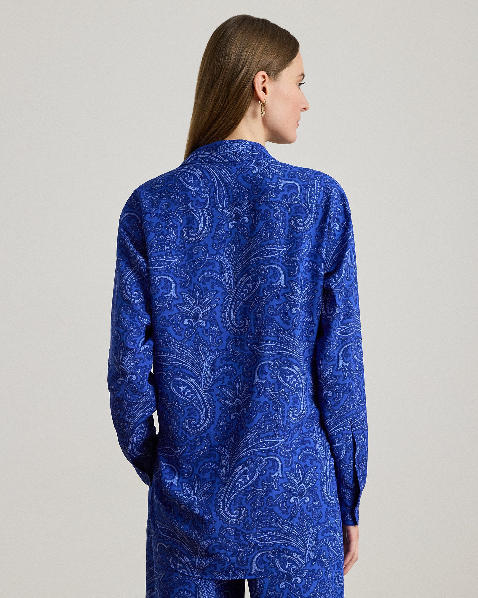 Ralph Lauren Relaxed Fit Paisley Crepe Shirt