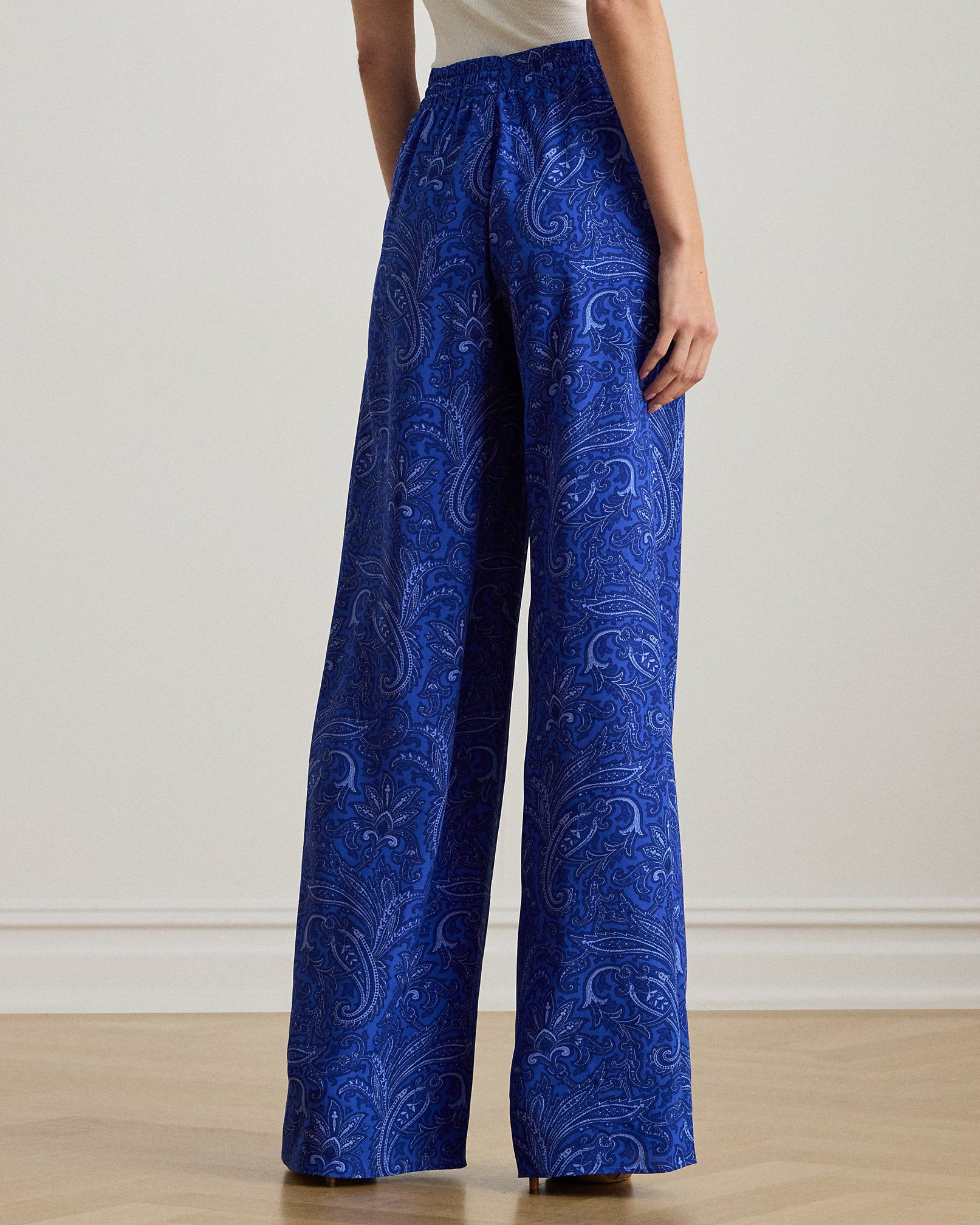 Ralph Lauren Paisley Crepe WideLeg Pant
