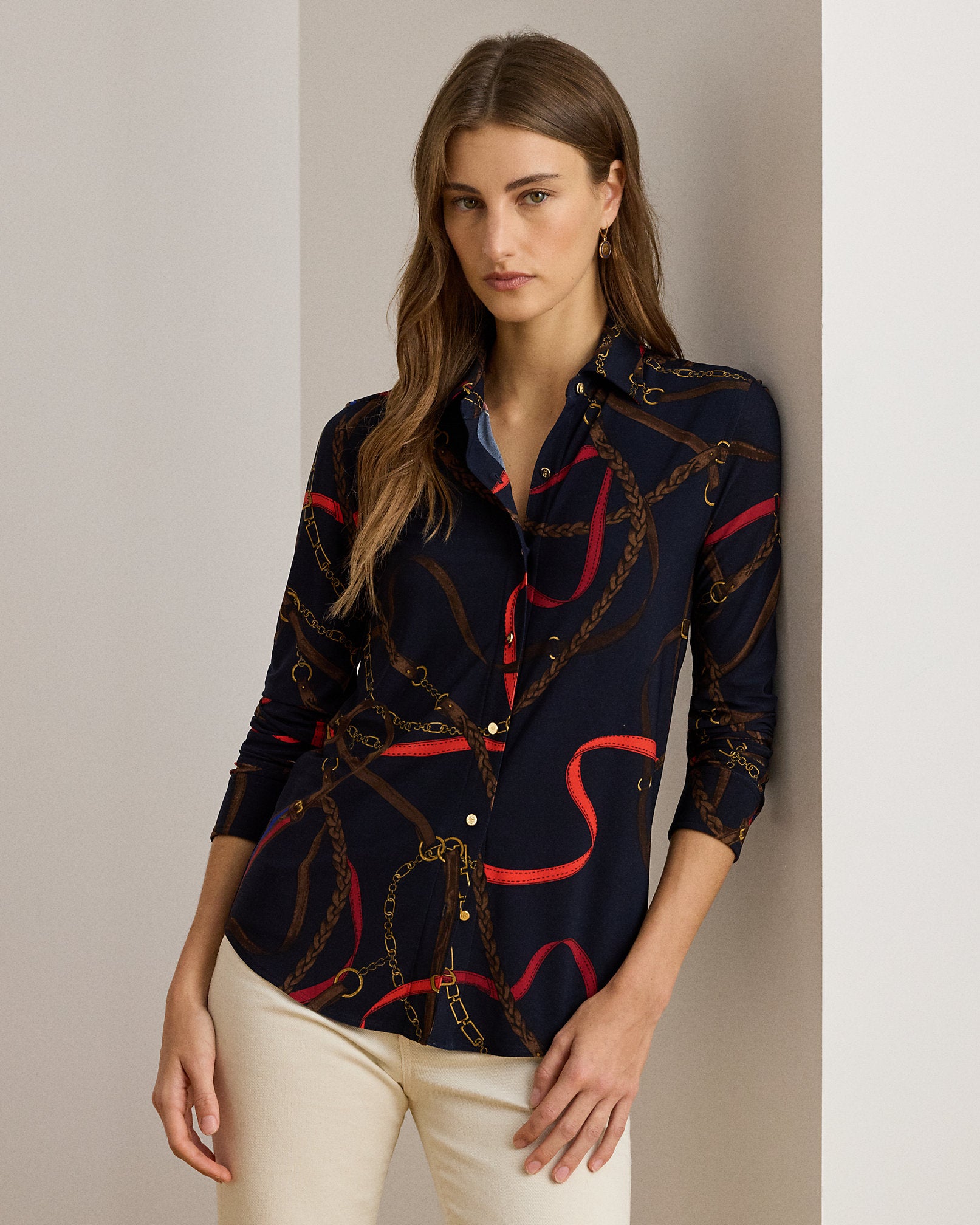 Ralph Lauren Slim Fit BeltingPrint Jersey Shirt