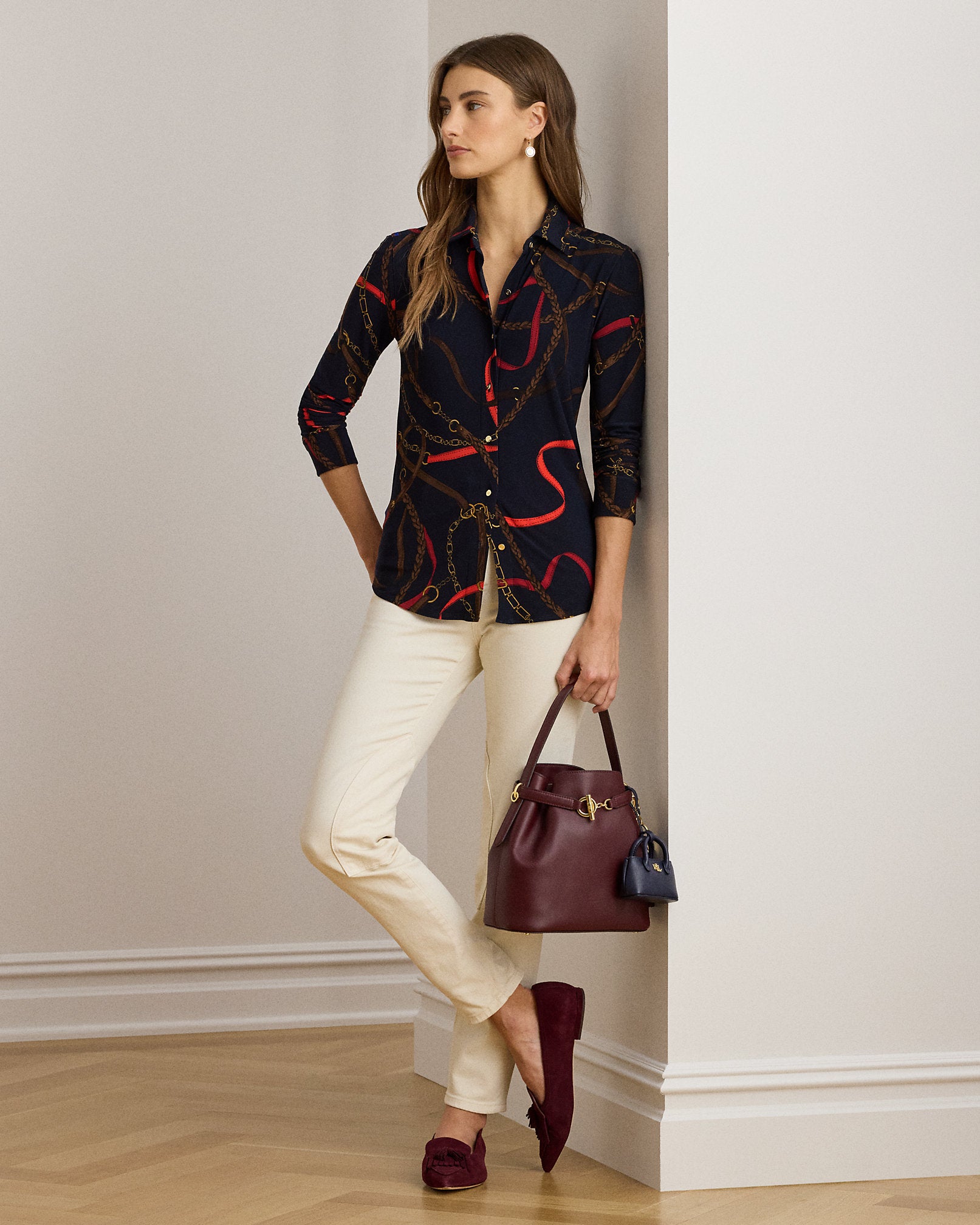 Ralph Lauren Slim Fit BeltingPrint Jersey Shirt