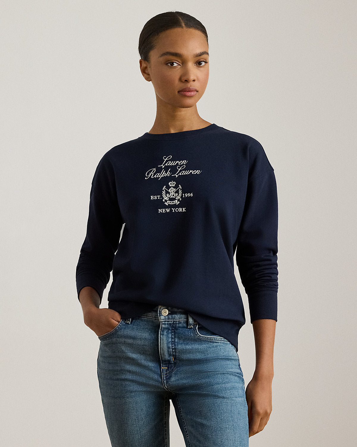 Ralph Lauren EmbroideredCrest Fleece Pullover