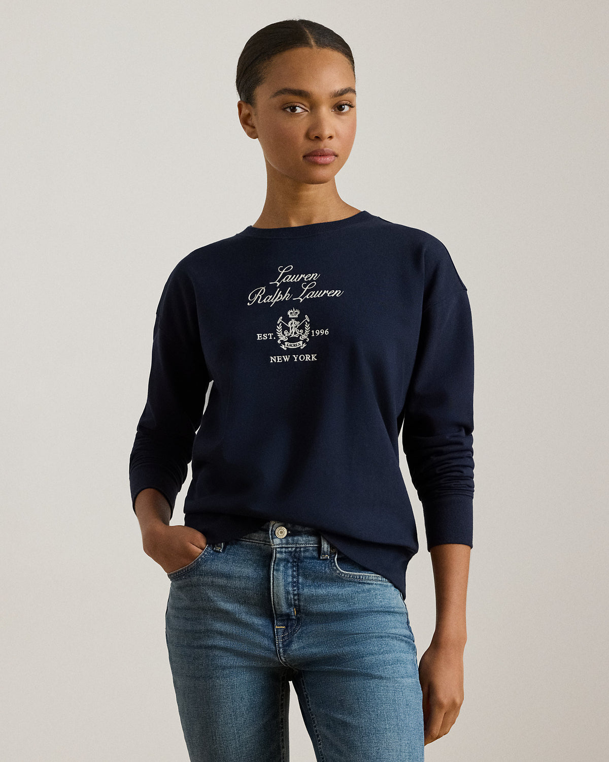 Ralph Lauren EmbroideredCrest Fleece Pullover