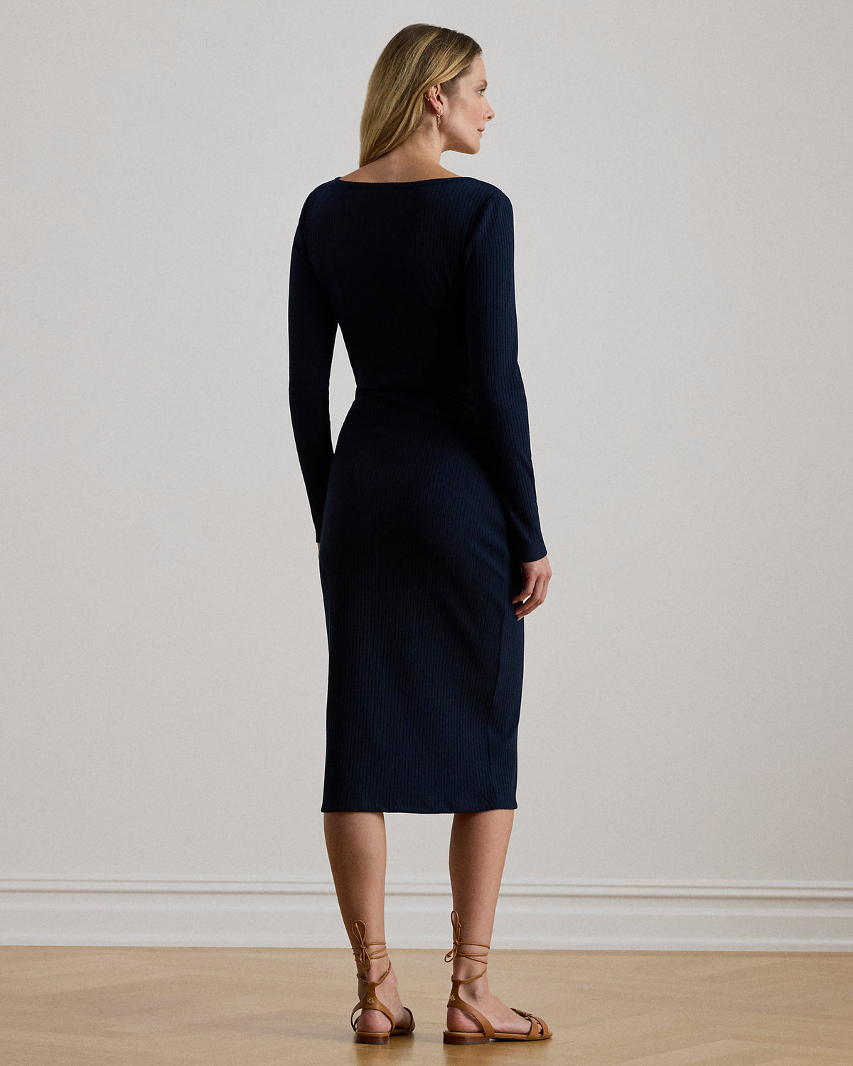 Ralph Lauren ButtonTrim RibKnit Dress