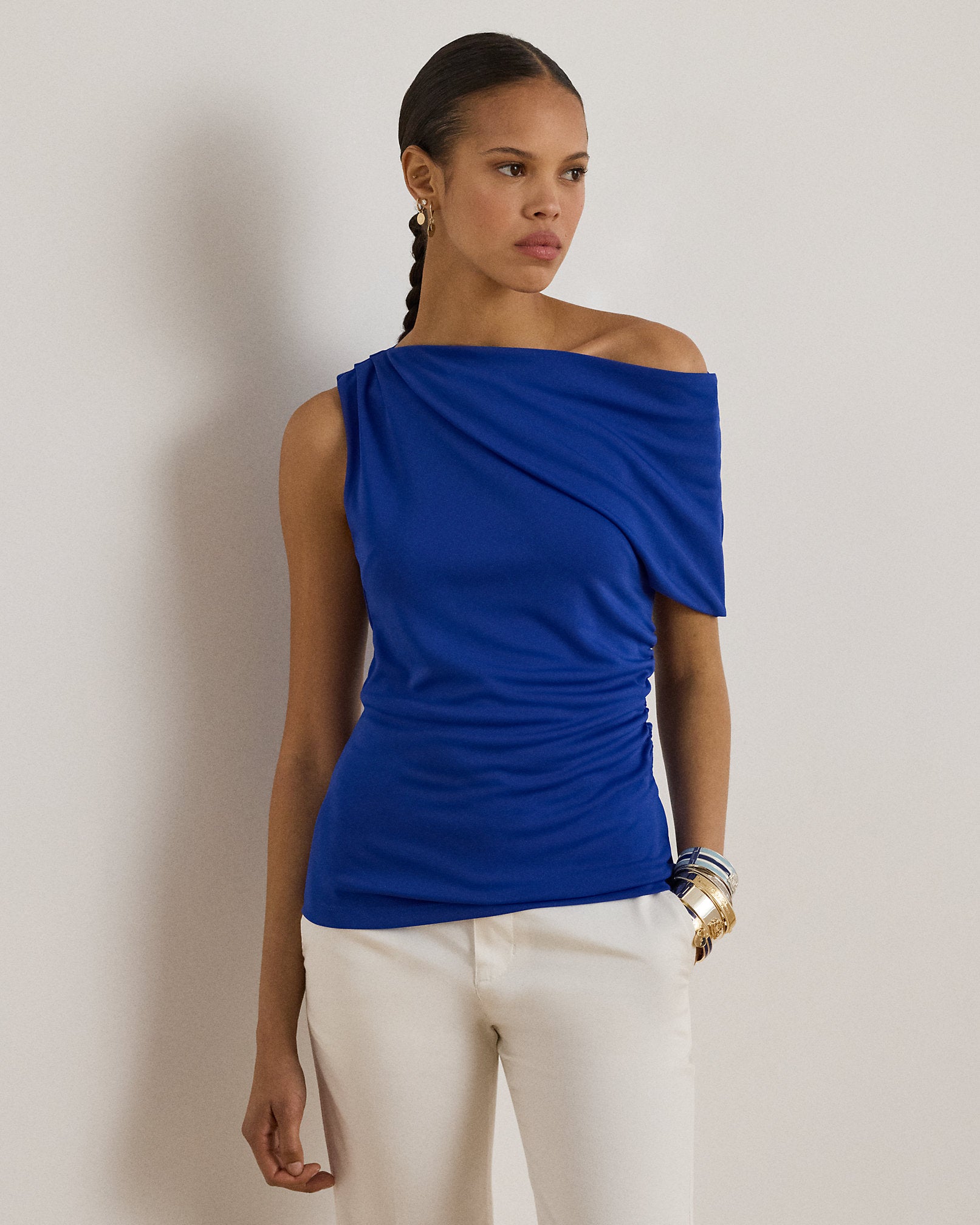 Ralph Lauren Jersey OfftheShoulder Top