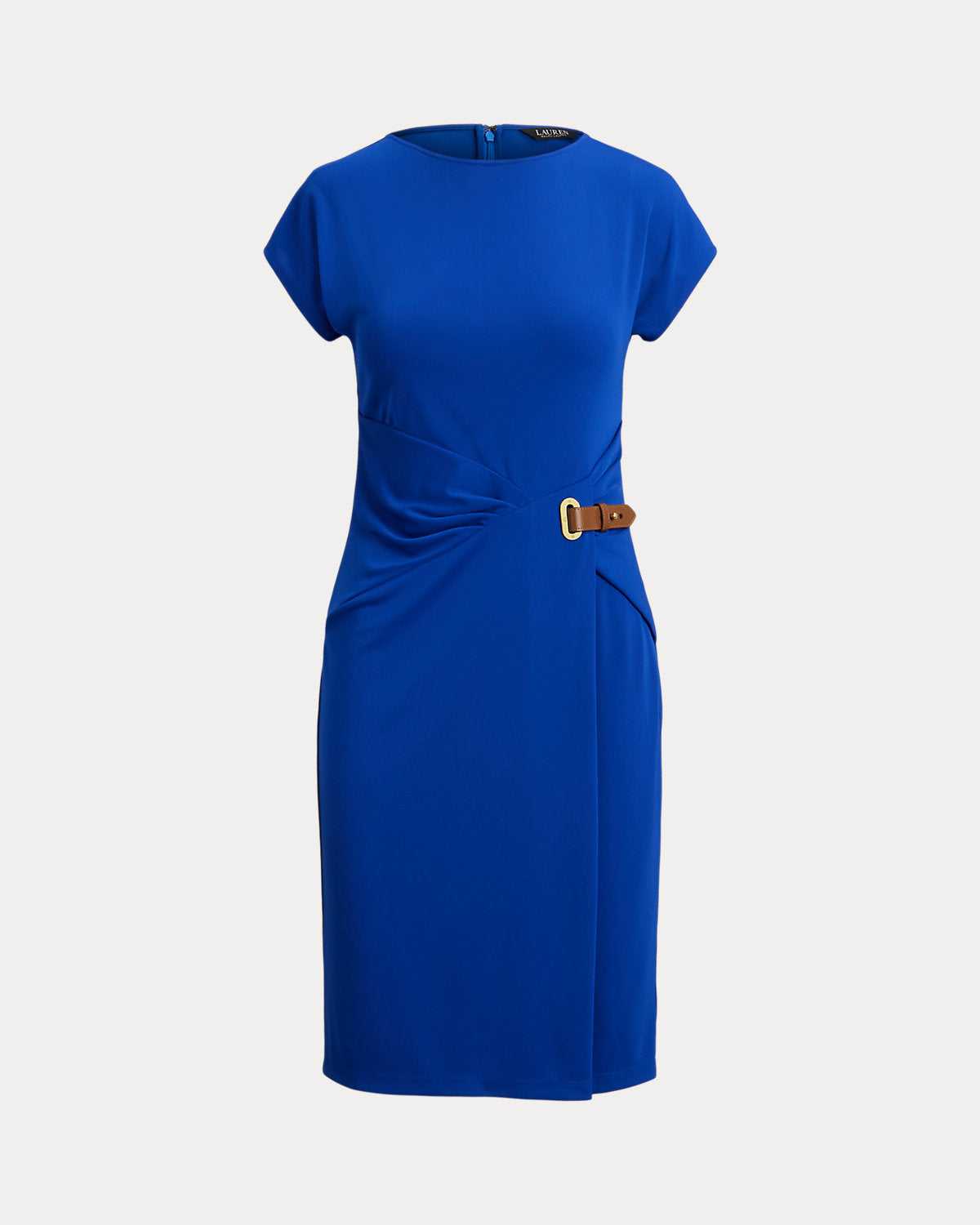 Ralph Lauren BuckleTrim Stretch Jersey Dress