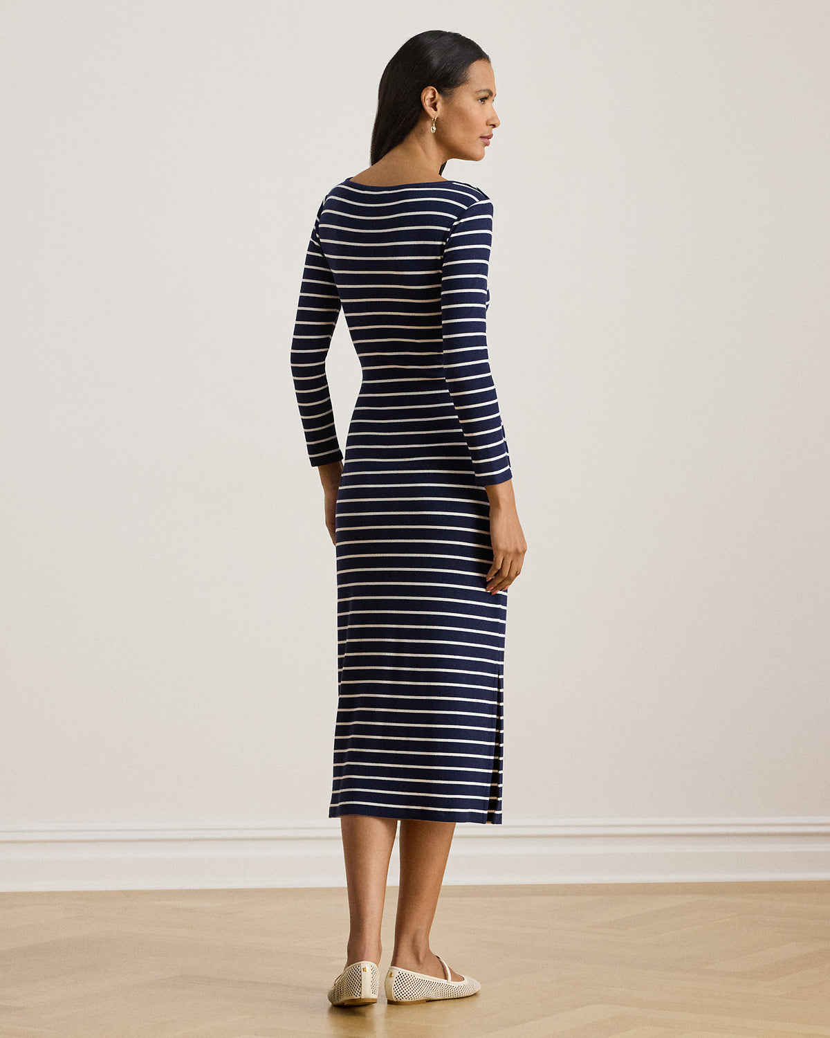 Ralph Lauren Striped TieFront CottonBlend Dress