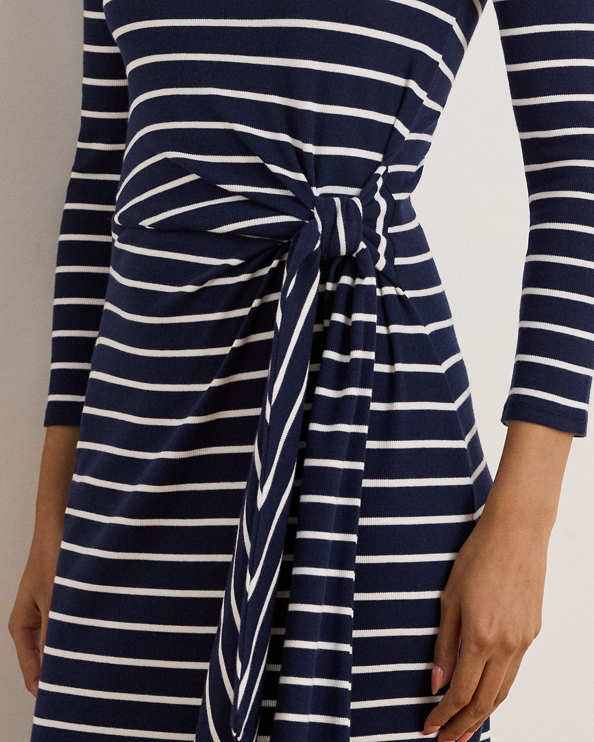 Ralph Lauren Striped TieFront CottonBlend Dress