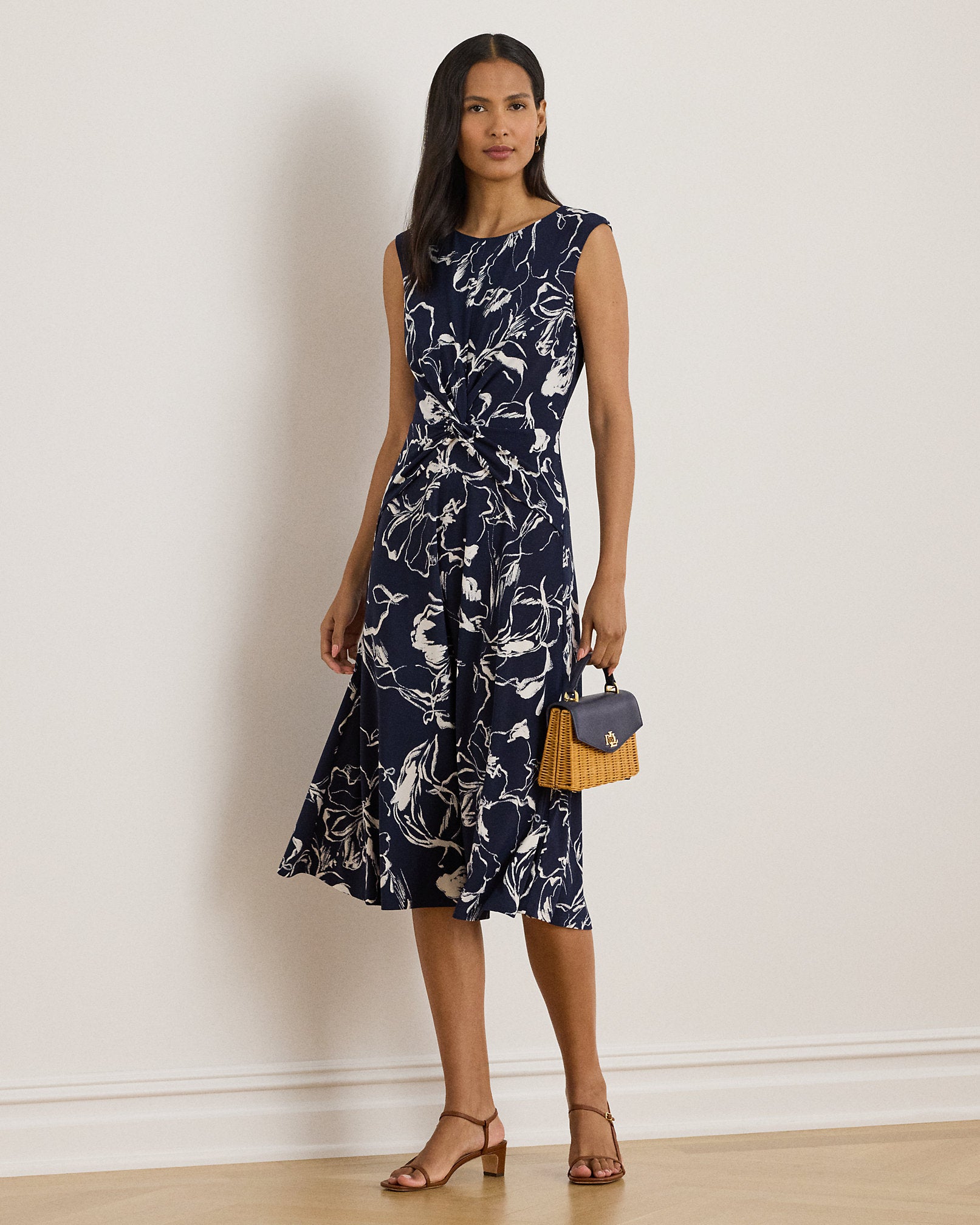 Ralph Lauren Floral TwistFront Jersey Dress