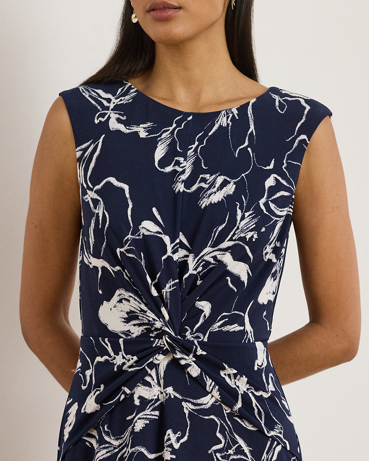 Ralph Lauren Floral TwistFront Jersey Dress