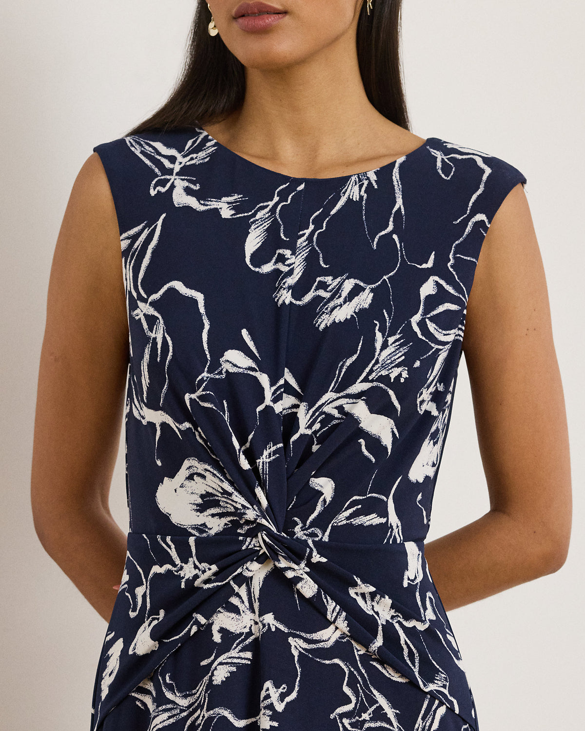 Ralph Lauren Floral TwistFront Jersey Dress