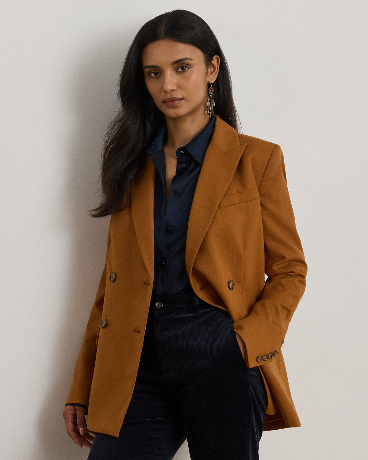 Ralph Lauren DoubleBreasted Wool Twill Blazer