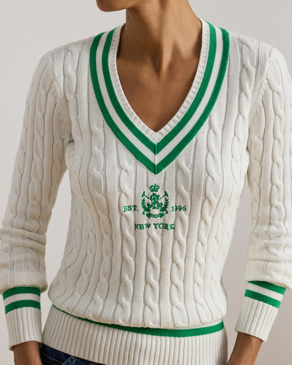 Ralph Lauren CableKnit Cricket Sweater