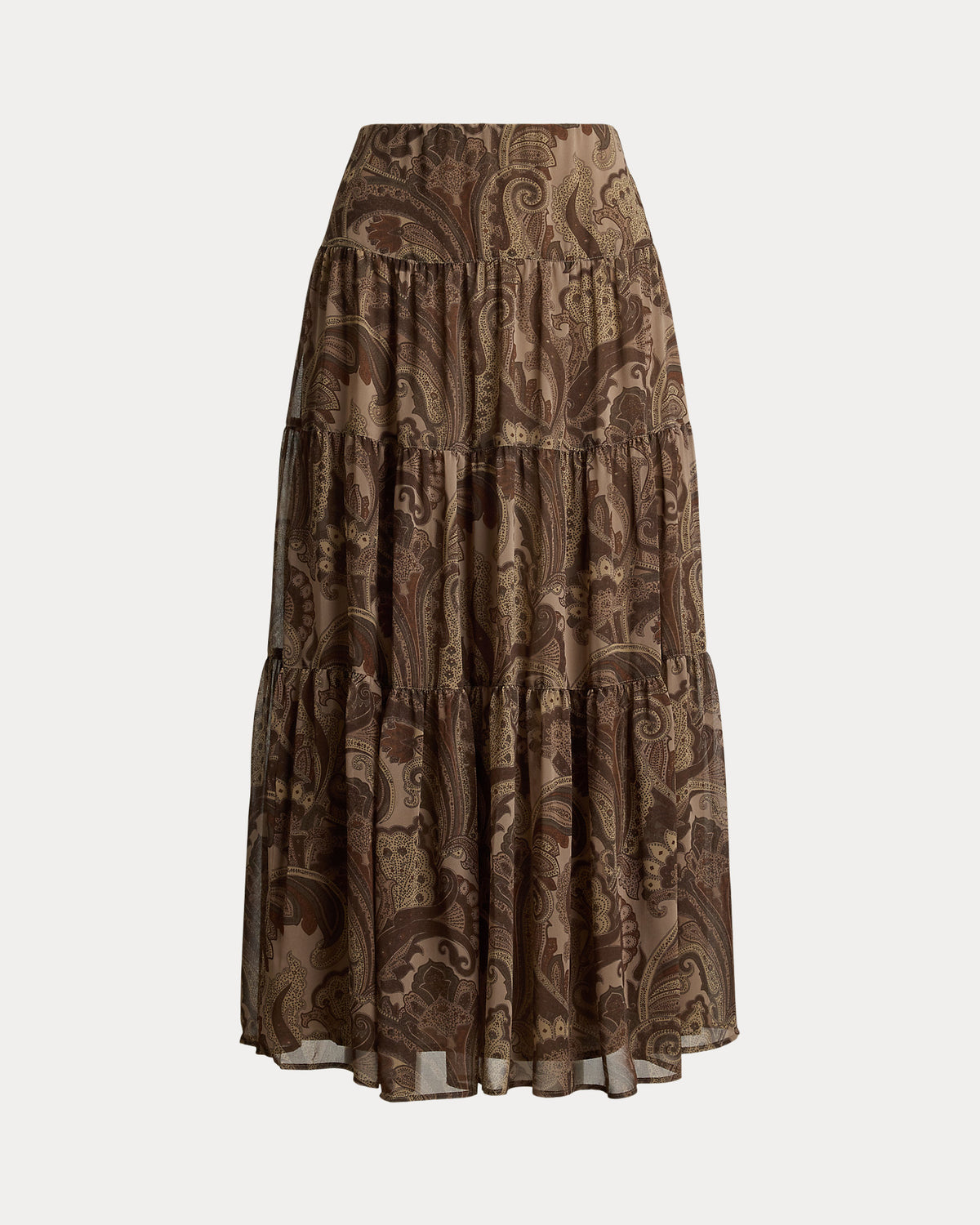 Ralph Lauren Paisley Chiffon Tiered Skirt